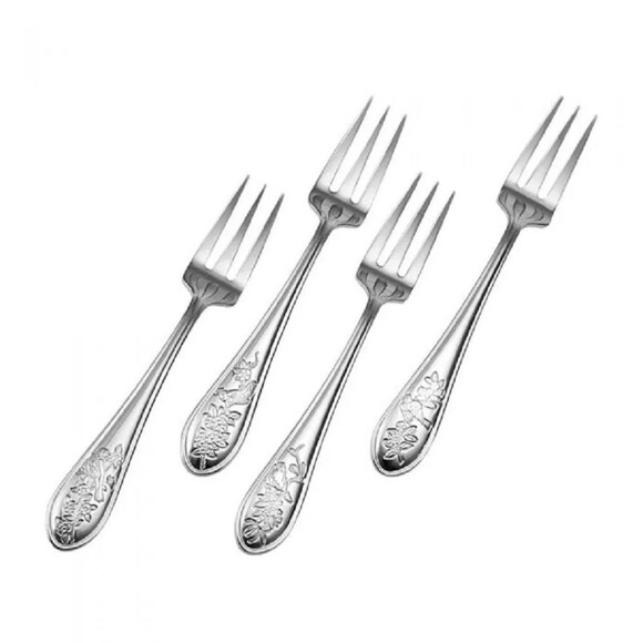 Towle Atrium Stainless Steel Cocktail Fork (Set of Four) NIB Home Dessert Silver - Picture 6 of 9